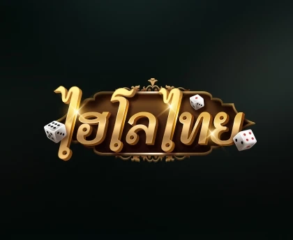Stylized 'Thai HiLo' logo featuring gold lettering, with 3 dice, set against a dark green gradient background.